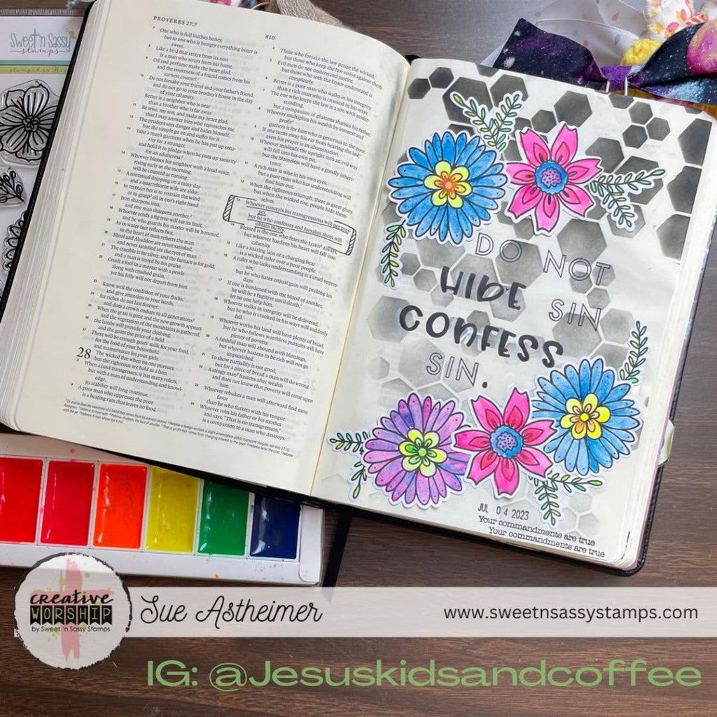 Creative Worship: His Book Clear Stamp Set - Sweet 'n Sassy Stamps, LLC