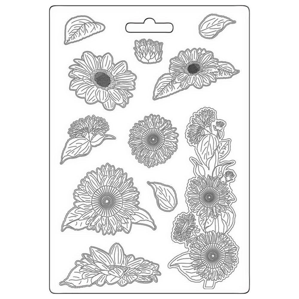 Stamperia Sunflower Art Flowers A5 Soft Mold k3pta5649 – Simon Says Stamp