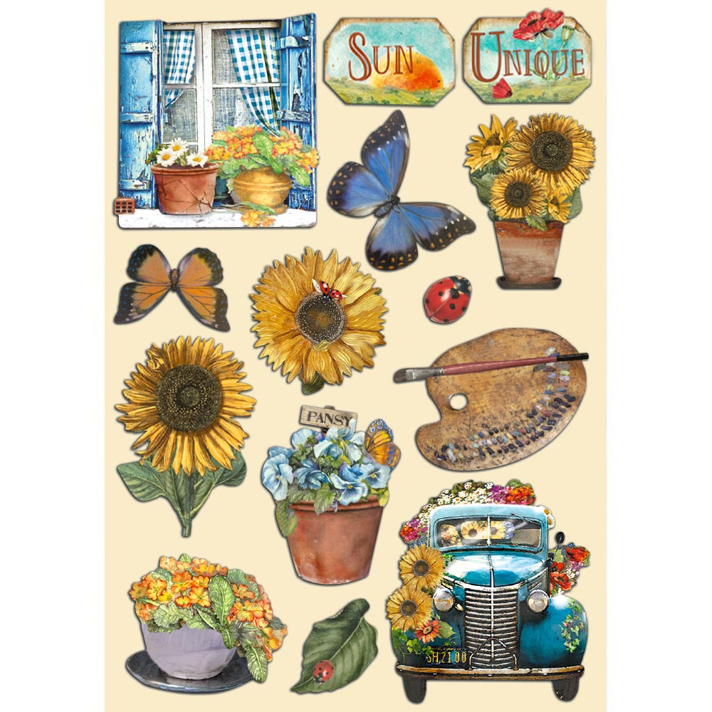 Stamperia Sunflower Art by Sara Alcobendas - 12x1 Paper Pad SBBL13