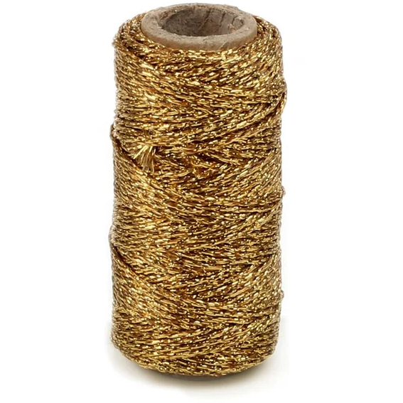 100m Gold Twine String for Arts and Crafts, Gold Thread Christmas Gift  Wrapping Accessories, Bakers Twine, Christmas Card/gift Tag Making UK -   Denmark