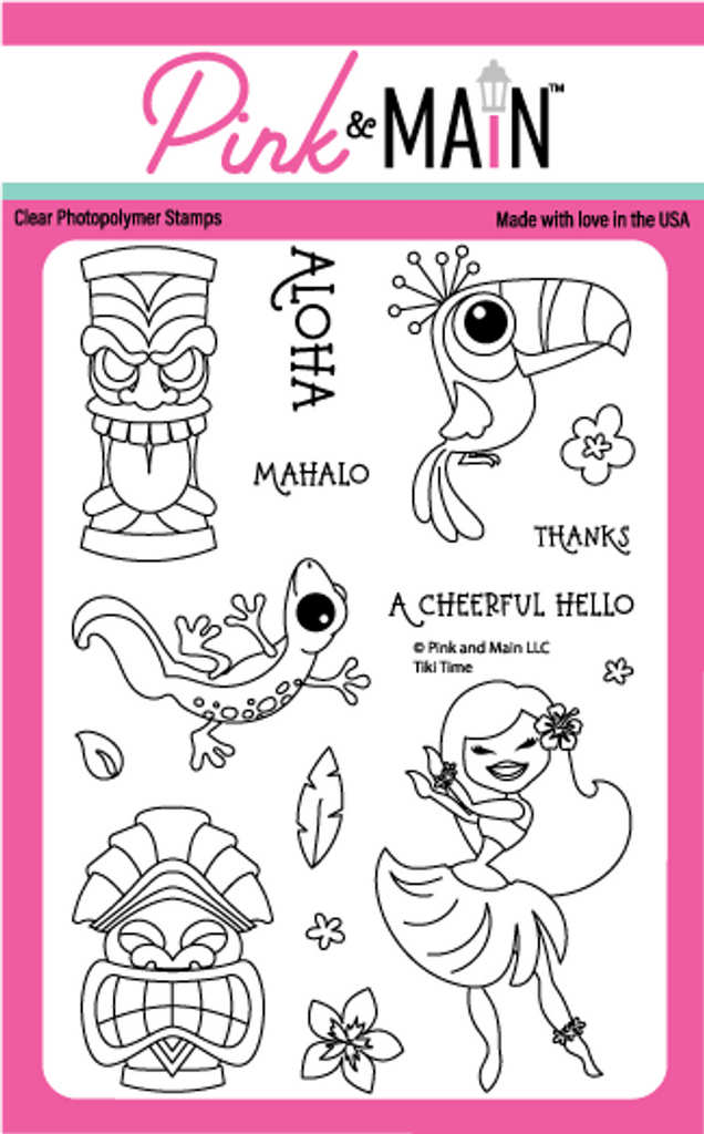 Pink and Main SENDING HAPPY MAIL Clear Stamps PM0593