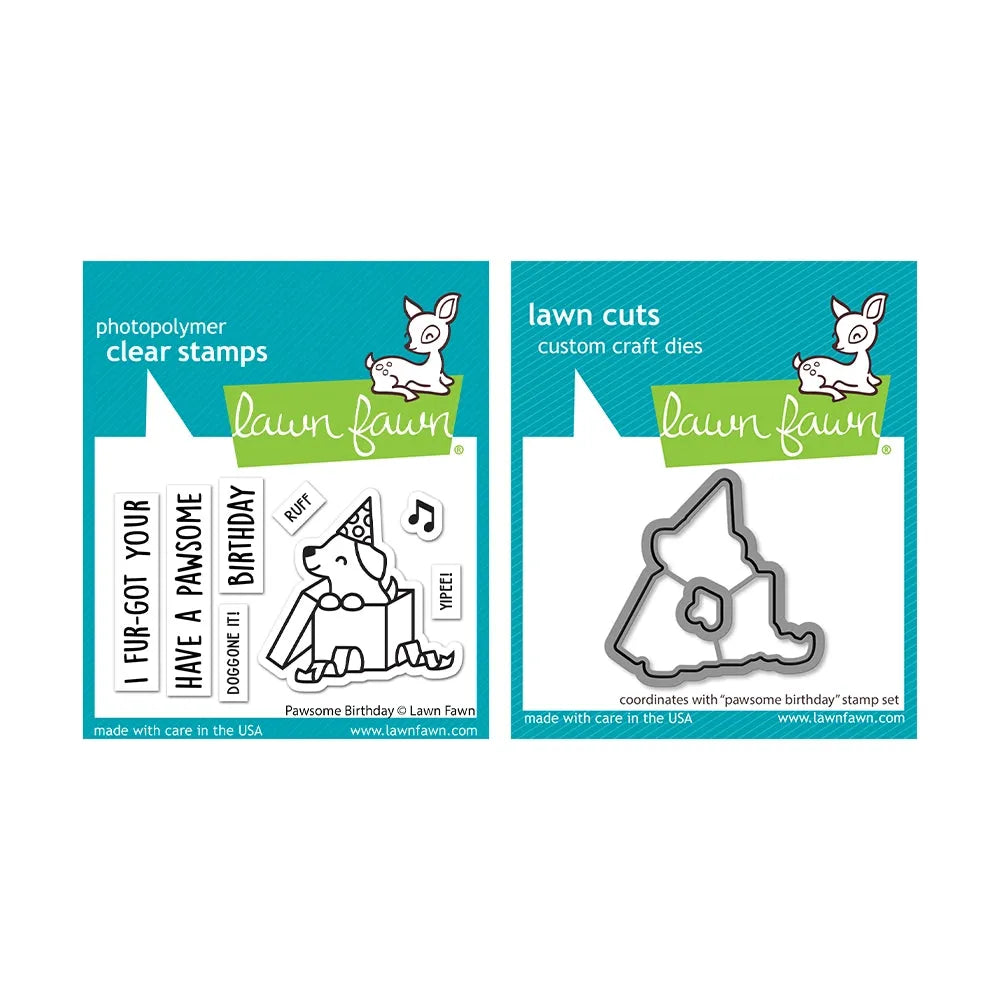 Lawn Fawn Set Yappy Birthday Stamps and Dies lf6yb – Simon Says Stamp