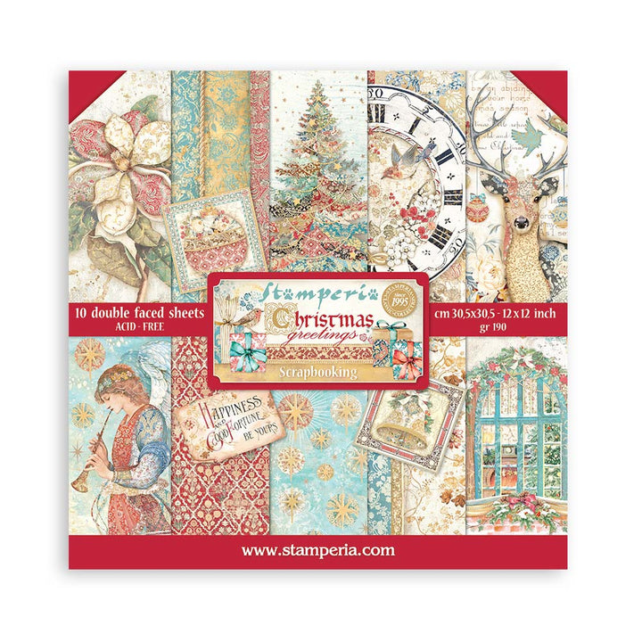 Merry & Bright 12 x 12 Double Sided Scrapbook Paper - Want2Scrap