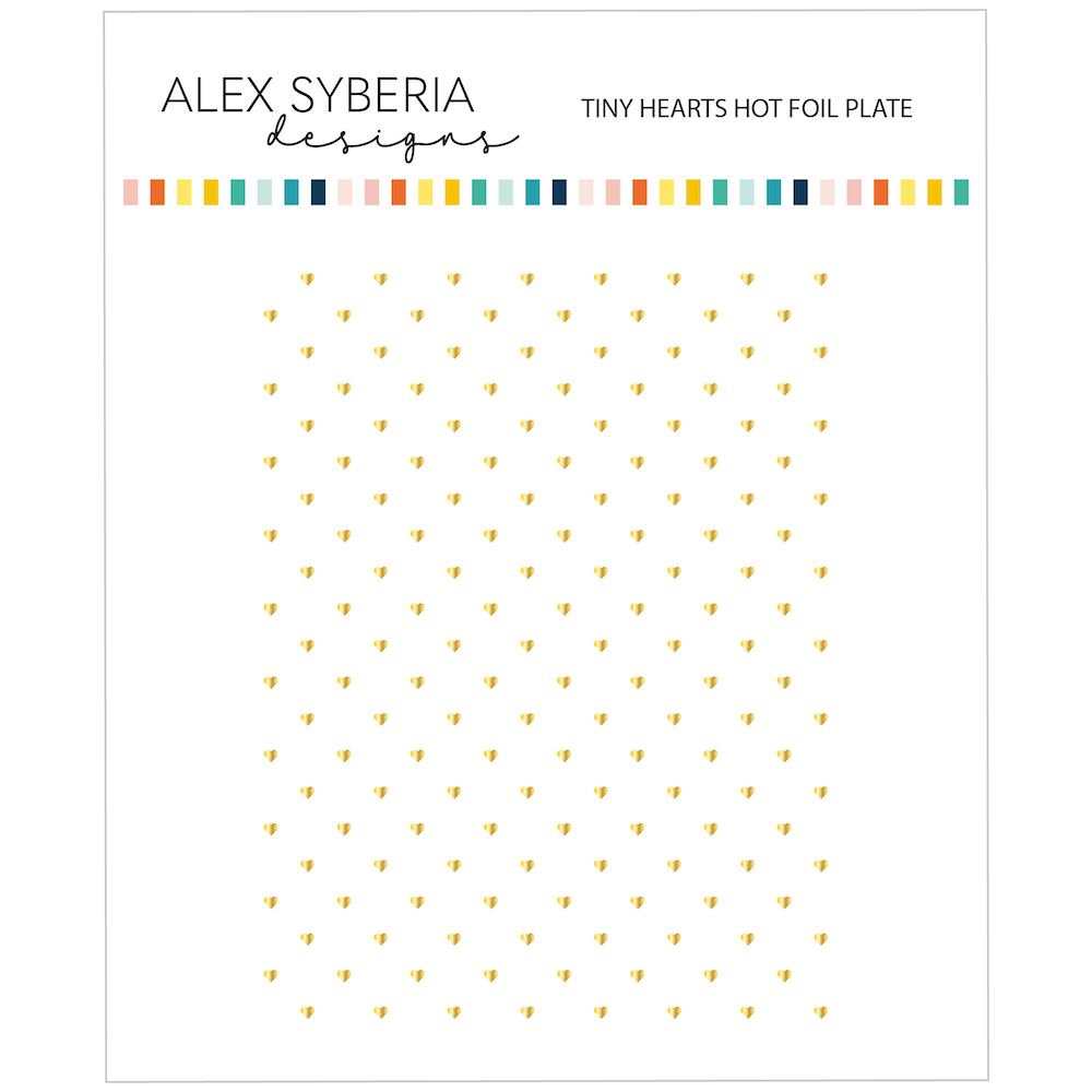 Alex Syberia Designs Tiny Hearts Hot Foil Plate asd-hf-159