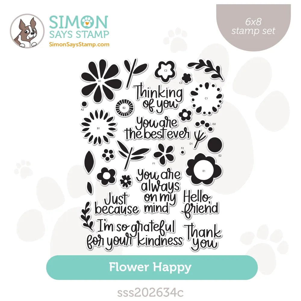 Simon Says Stamp Flower Happy Clear Stamp Set