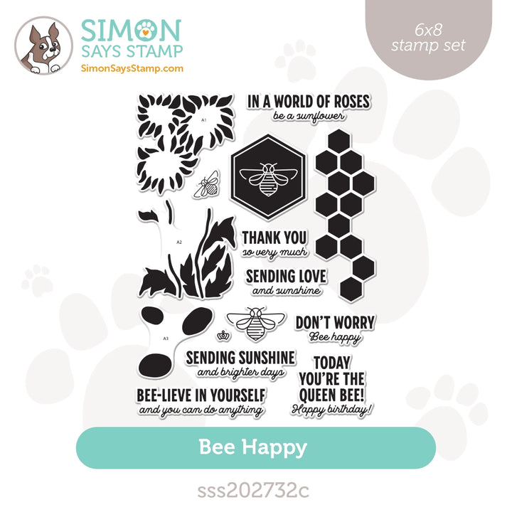 Simon Says Clear Stamps Flower Happy sss202634c