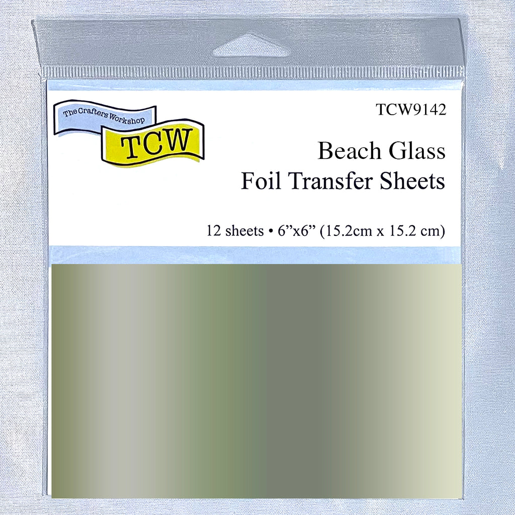 Crafter's Workshop Foil Transfer Sheets 6X6 12/Pkg-Turquoise