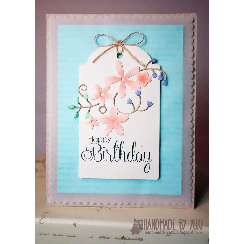 INFUNLY Happy Birthday Clear Stamps and Dies for Card Making DIY