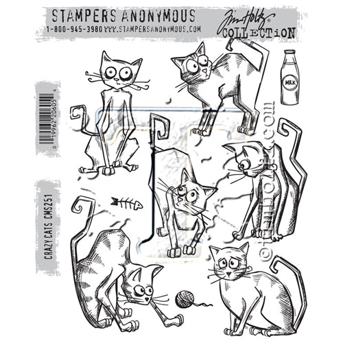HG112 Grooming Cat Stamp