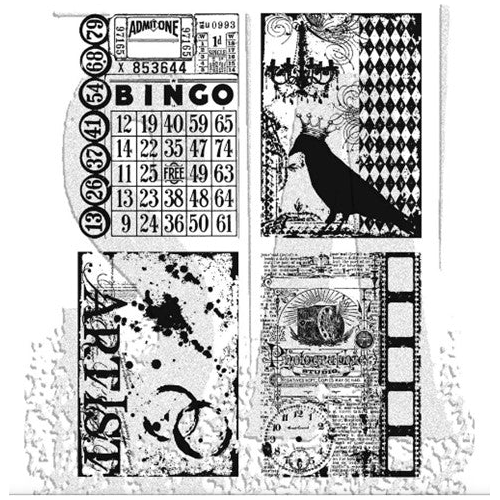 Tim Holtz Cling Mount Stamps - Calendar 2 CMS035