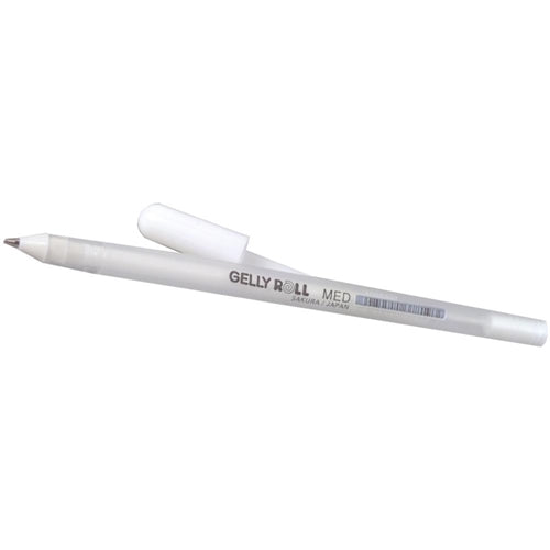 OfficeTree 3 x White Gel Pens for Art - White Pens for Art Fine 0.75 mm -  Gelly