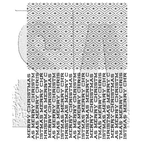 CMS313 Tim Holtz Cling Mounted Stamp Set - Carved Christmas 1