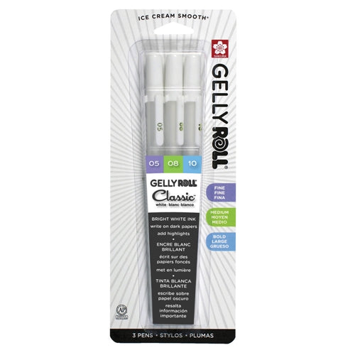 Sakura® Gelly Roll® White Classic Fine Point Pen Set