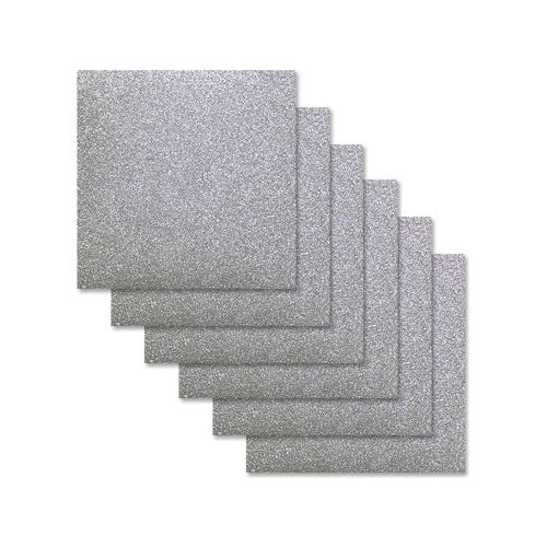 Best Creation 12-Inch by 12-Inch Glitter Cardstock, Silver