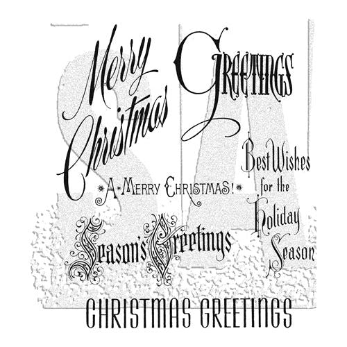 CMS323 Tim Holtz Cling Stamps 7X8.5-Holiday Postmarks