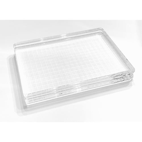 LAWN FAWN Acrylic Stamping Block: 4x5 w/Grip and Grid - Scrapbook Generation