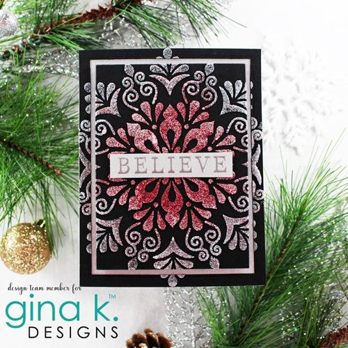 Gina K Designs Poly-Glaze Stencil Mates Foiling Sheets Ornamental Fans