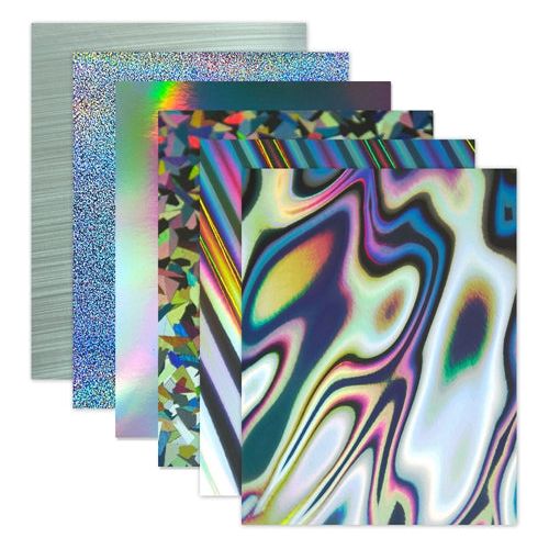 RAINBOW HOLOGRAHIC Foil Board - 12x12 Bazzill Specialty Cardstock