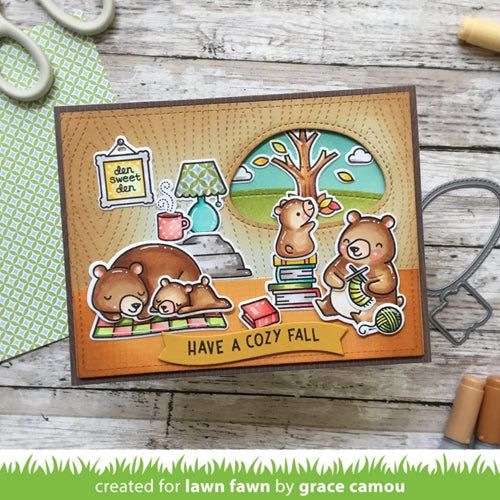 Lawn Fawn - Clear Stamps - Little Snow Globe: Bear