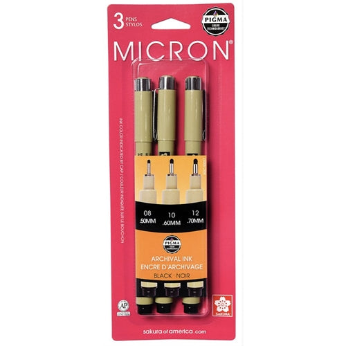 Sakura MICRON Pens 6 pc set .45 mm point fine line (05) #30065