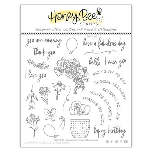 Honey Bee Elegant Floral Frames Clear Stamp Set Hbst-460