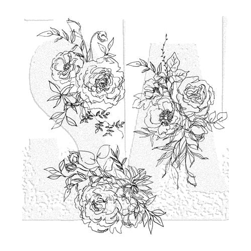 Tim Holtz Cling Mount Stamps: Floral Trims - CMS461