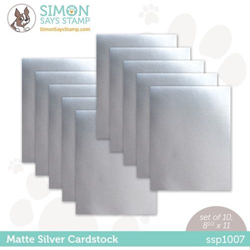 Lawn Fawn 5 Sheets Silver Matte Metallic Cardstock lf2457 – Simon Says Stamp