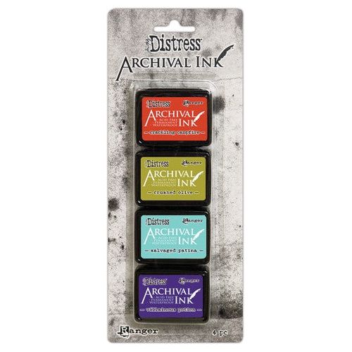 Kit 6 Distress Archival Mini Ink Pads - Tim Holtz