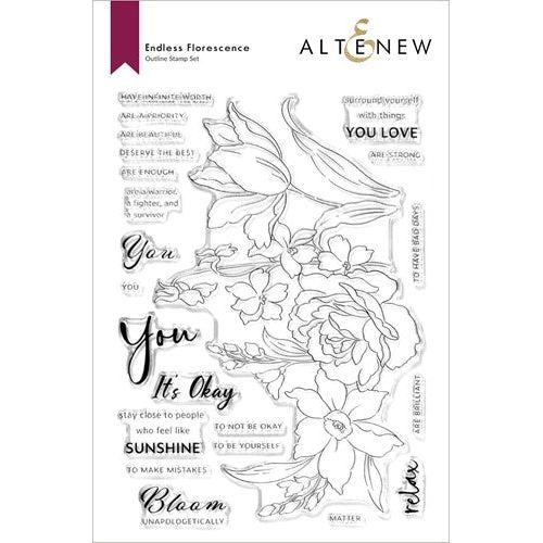 Altenew Paint-A-Flower: Zinnia Magellan Rose Outline Stamp Set