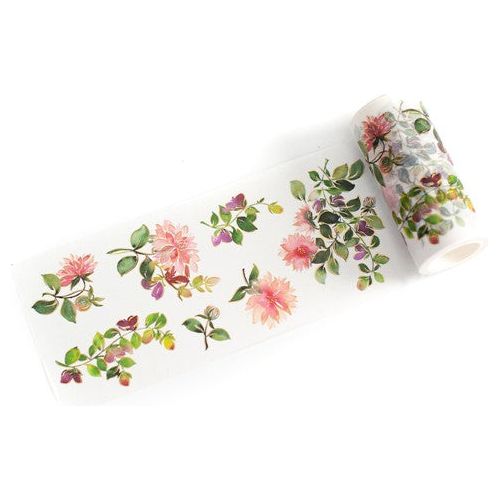 Vintage Watercolor Washi Tape Set Floral Writable Masking - Temu