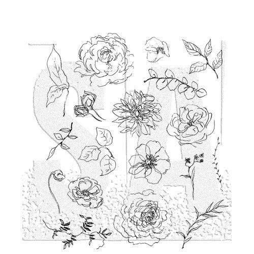 Tim Holtz Cling Rubber Stamps Floral Trims CMS461 – Simon Says Stamp