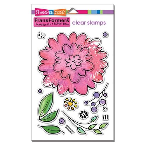 Stampendous Cling Mounted Rubber Stamp - Geo Blossom