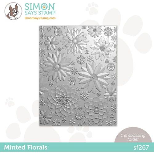 Scattered Florals, Multi-Level Textured Impressions Mini Embossing Folder