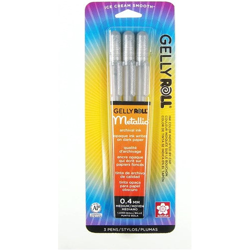 Gelly Roll Metallic Medium Point Pens 3/Pkg - Gold