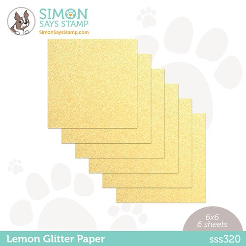 Simon Says Stamp Cardstock GOLD GLITTER 6x6 sss317