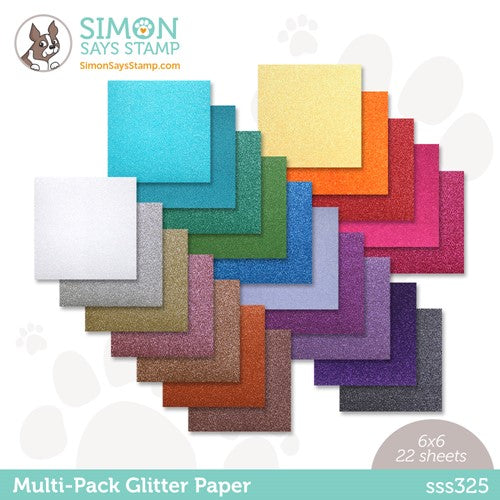 Simon Says Stamp Cardstock CRIMSON GLITTER 6x6 sss300
