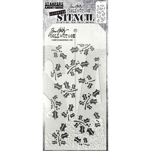 Tim Holtz Layering Stencil - Berry Leaves THS174