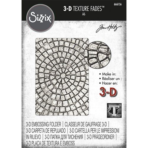 Sizzix 3D Texture Fades Embossing Folder Tree Rings by Tim Holtz