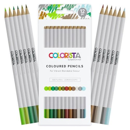 Straight Line Of Color Pencils For Kids Isolated On Pure White