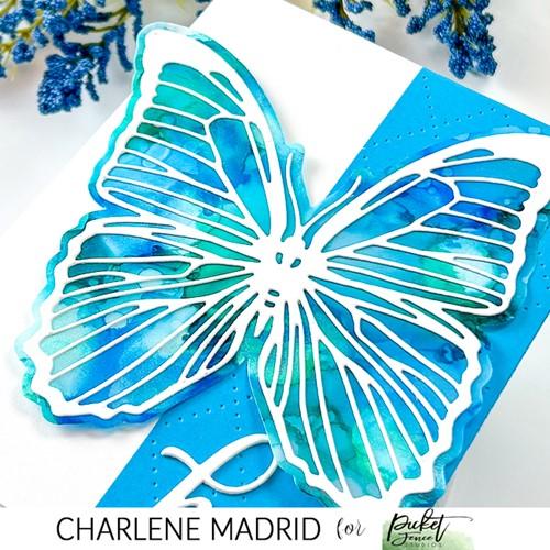 Picket Fence Studios - Layered Flaunt Butterfly Stencil