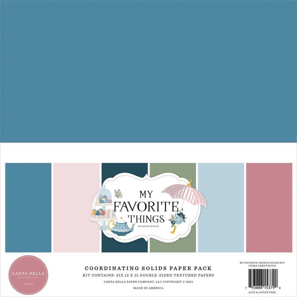 Carta Bella - Shimmer Cardstock 12 x 12 Single Sheets / Silver