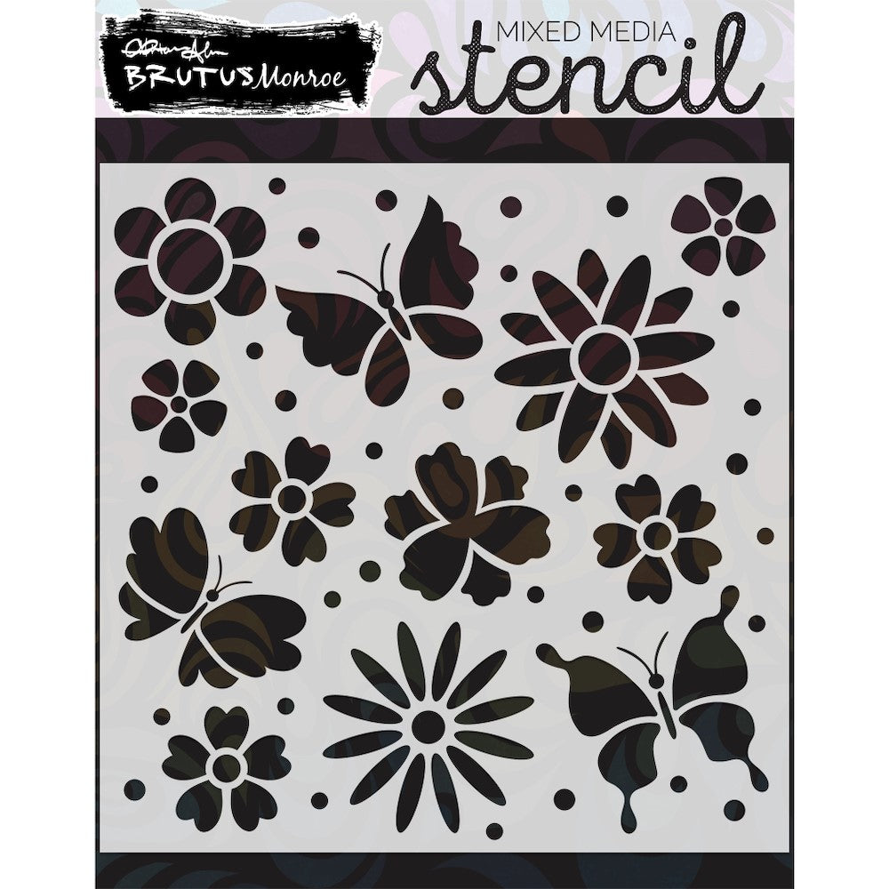 STENCILS FLOWERS DANDELION BUTTERFLY 8x11 – 2ChattyChicks