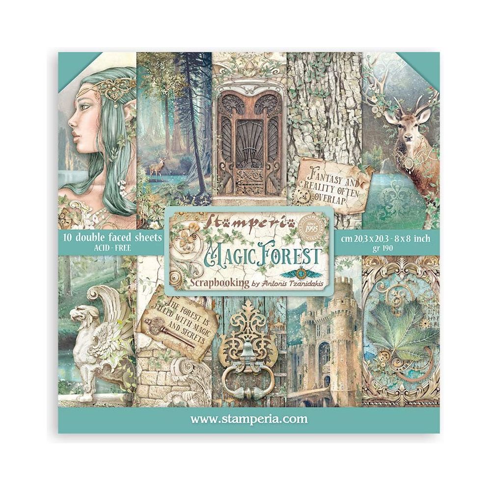 Stamperia Intl SBBXL01 Stamperia Double-Sided Paper Pad 12X12 Pkg-Voyages  Fantastiques, 22 Designs/1