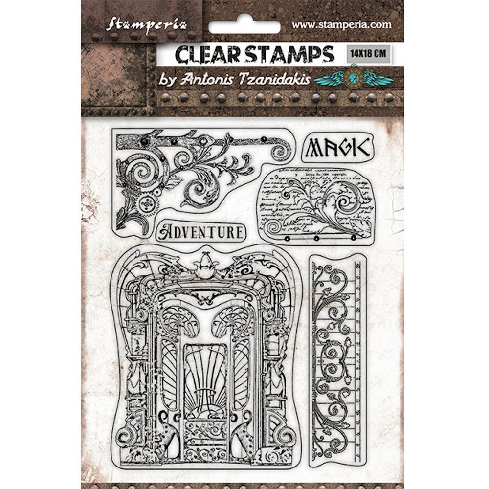 Stamperia Vintage Library Calligraphy Clear Stamps wtk172