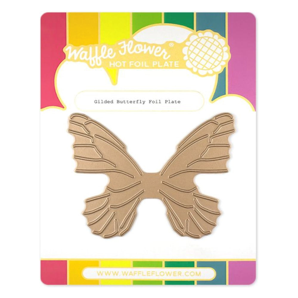 Waffle Flower Gilded Butterfly Foil Plate