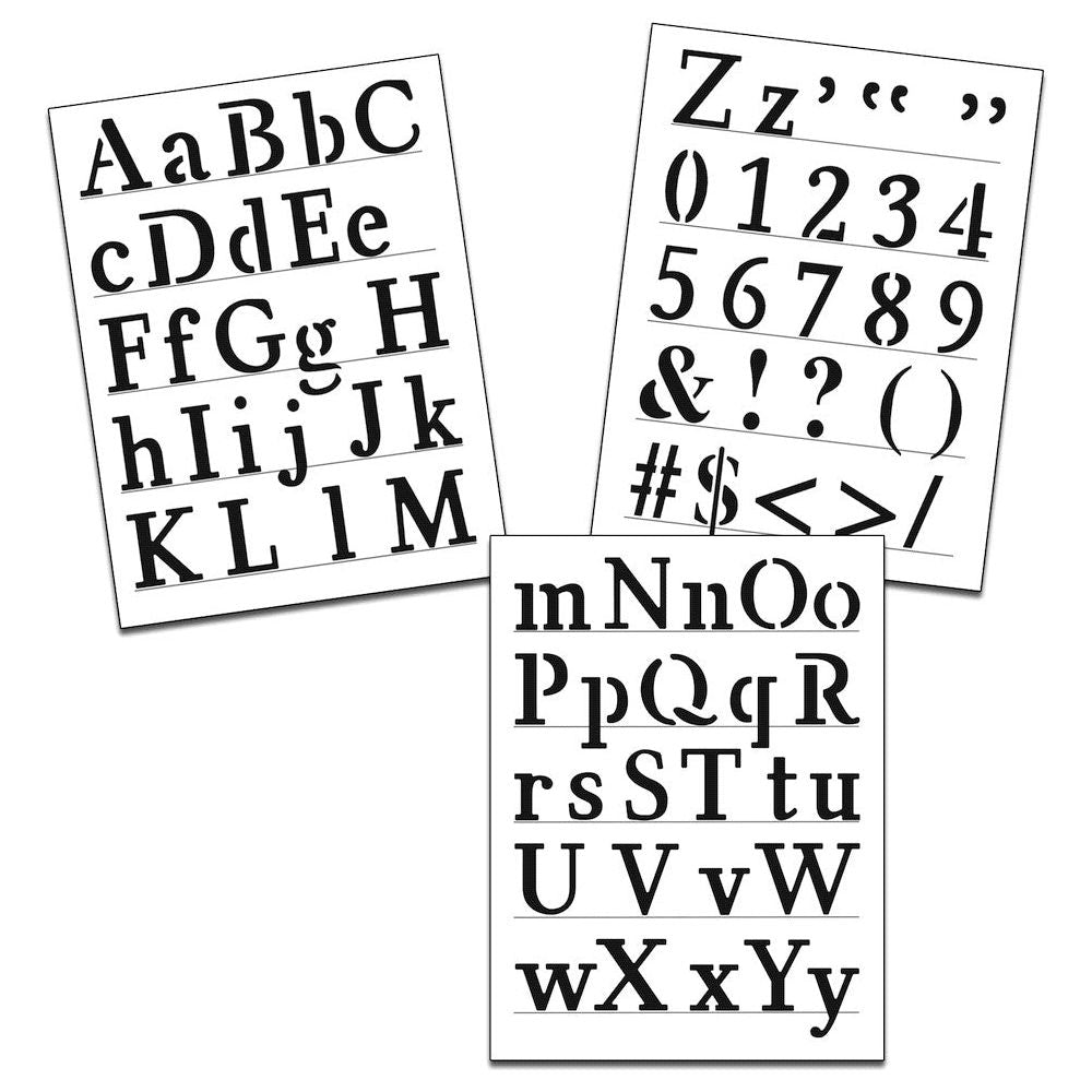 The Crafter's Workshop Script Alphabet Stencils tcw6029* – Simon