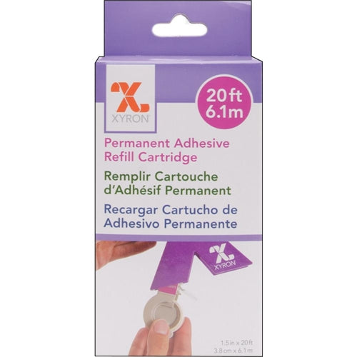 Xyron Permanent Adhesive Refill for X150 Sticker Maker, 1.5 x 20', Refill Cartridge (AT155-20)