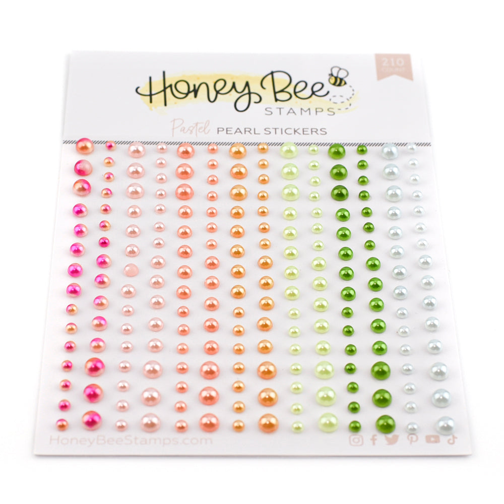 Honey Bee Pearl Stickers Happy Hearts
