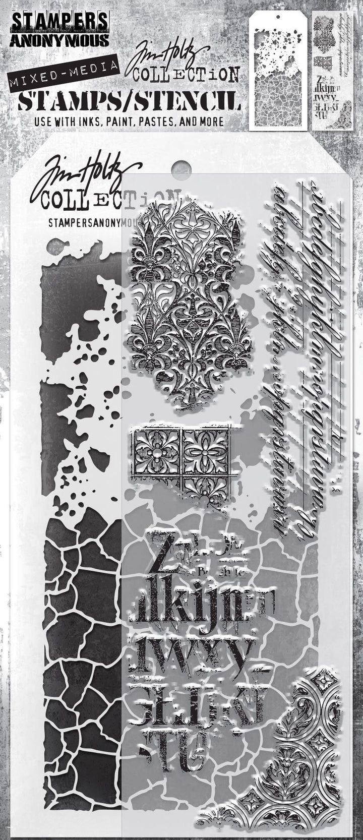 Tim Holtz Cling Rubber Stamps - Spring Shadows CMS393