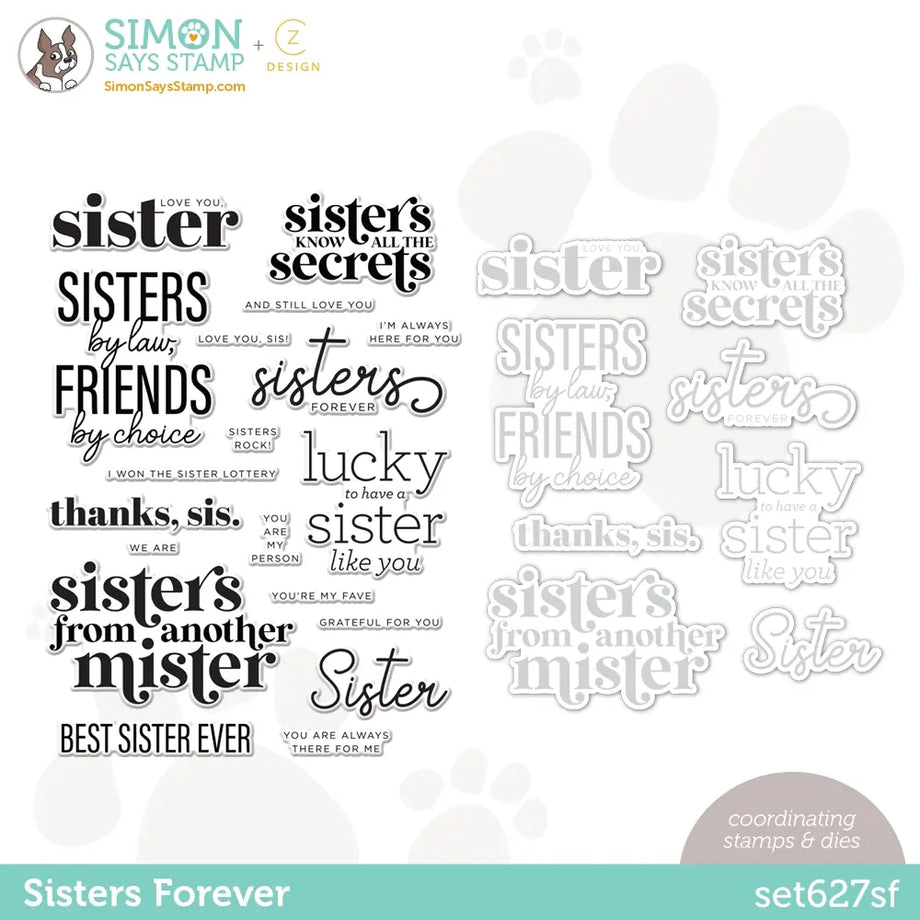 CZ Design Stamps and Dies Sisters Forever set627sf Beautiful Days ...